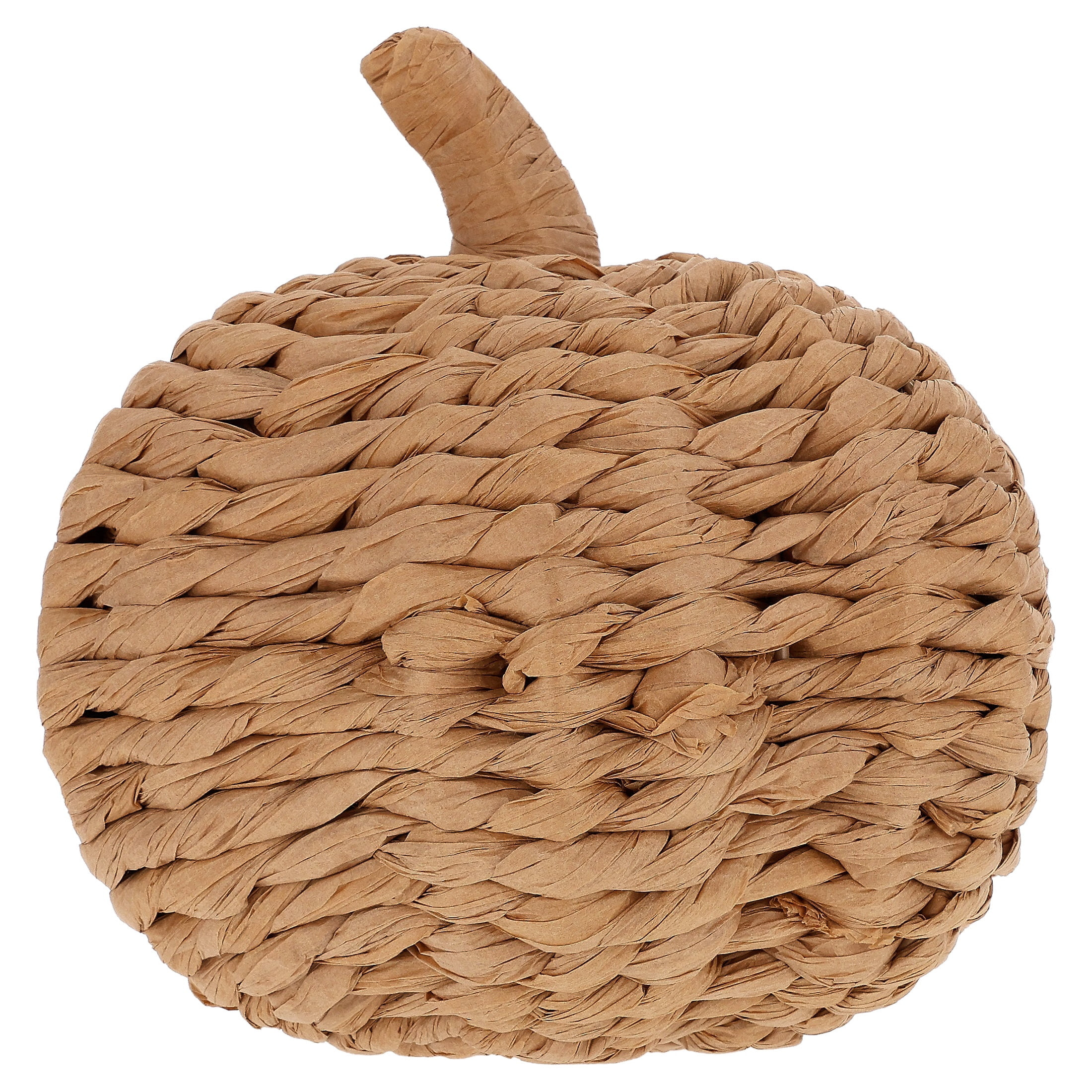Small Woven Pumpkin Tabletop Decoration, Brown, 7", Fall by Way To Celebrate - Walmart.com | Walmart (US)