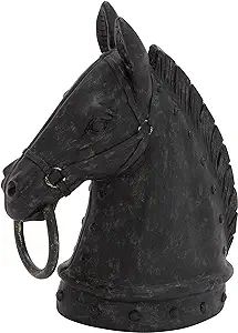 Deco 79 Polystone Horse Sculpture, 9" x 6" x 12", Black | Amazon (US)