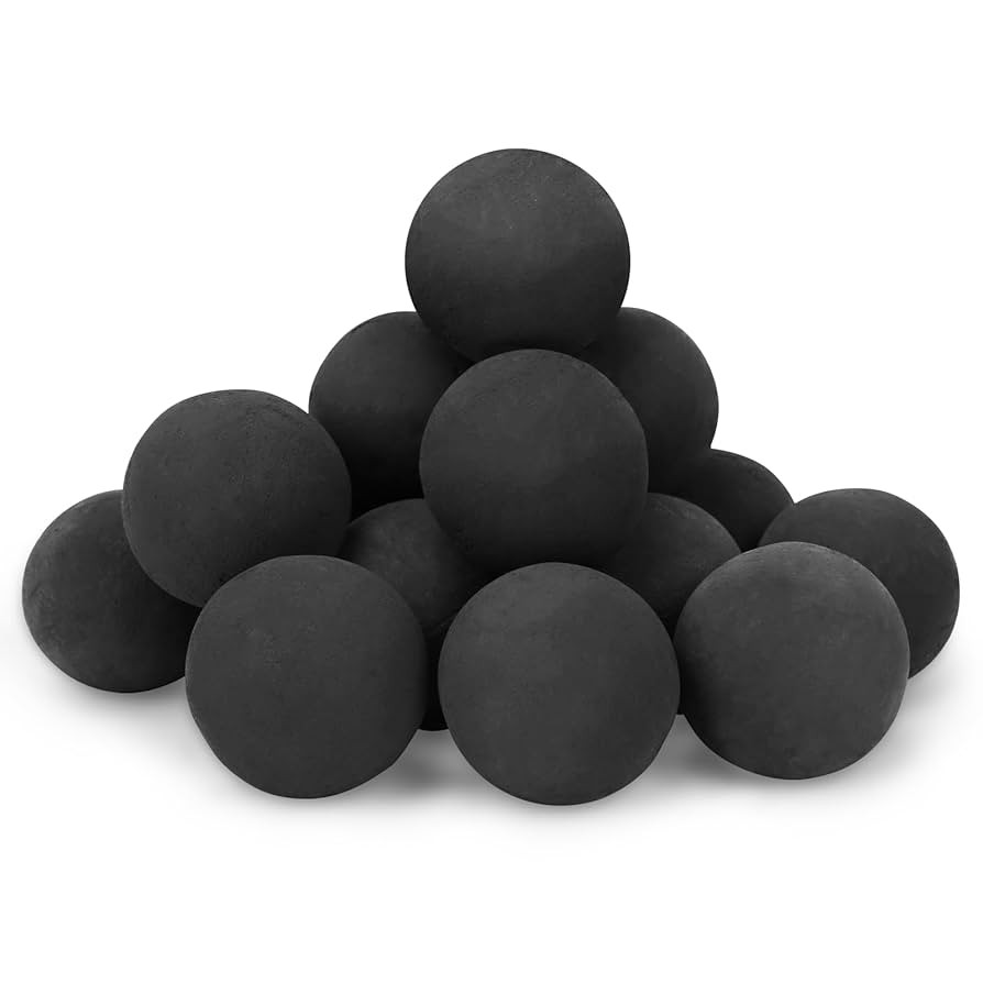 Ceramic Fire Balls, 3 Inch Set of 15 Fire Stones for Indoor & Outdoor Fire Pits or Gas Fireplaces... | Amazon (US)