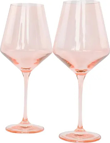 Estelle Colored Glass Set of 2 Stem Wineglasses | Nordstrom | Nordstrom