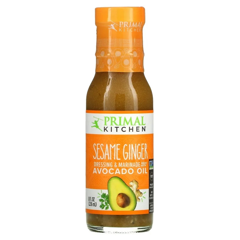 Primal Kitchen, Dressing Marinade Made with Avocado Oil, Sesame Ginger, 8 fl oz (236 ml) | Walmart (US)