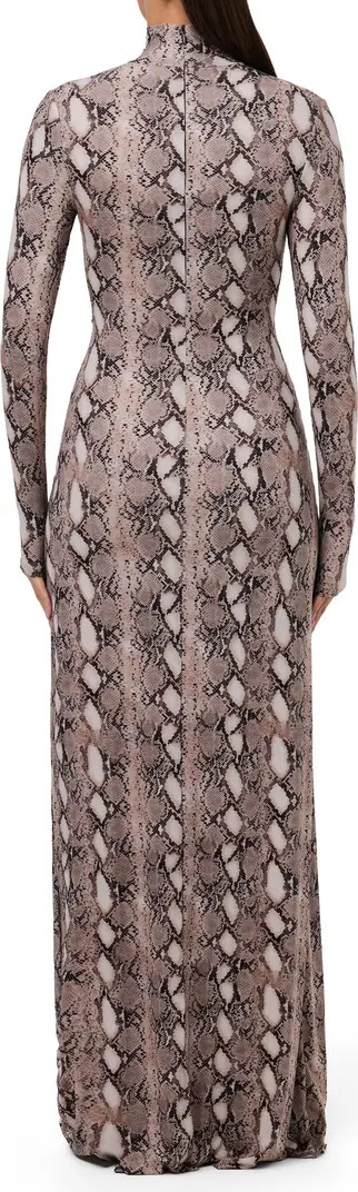 Snake Print Long Sleeve Maxi Dress | Nordstrom