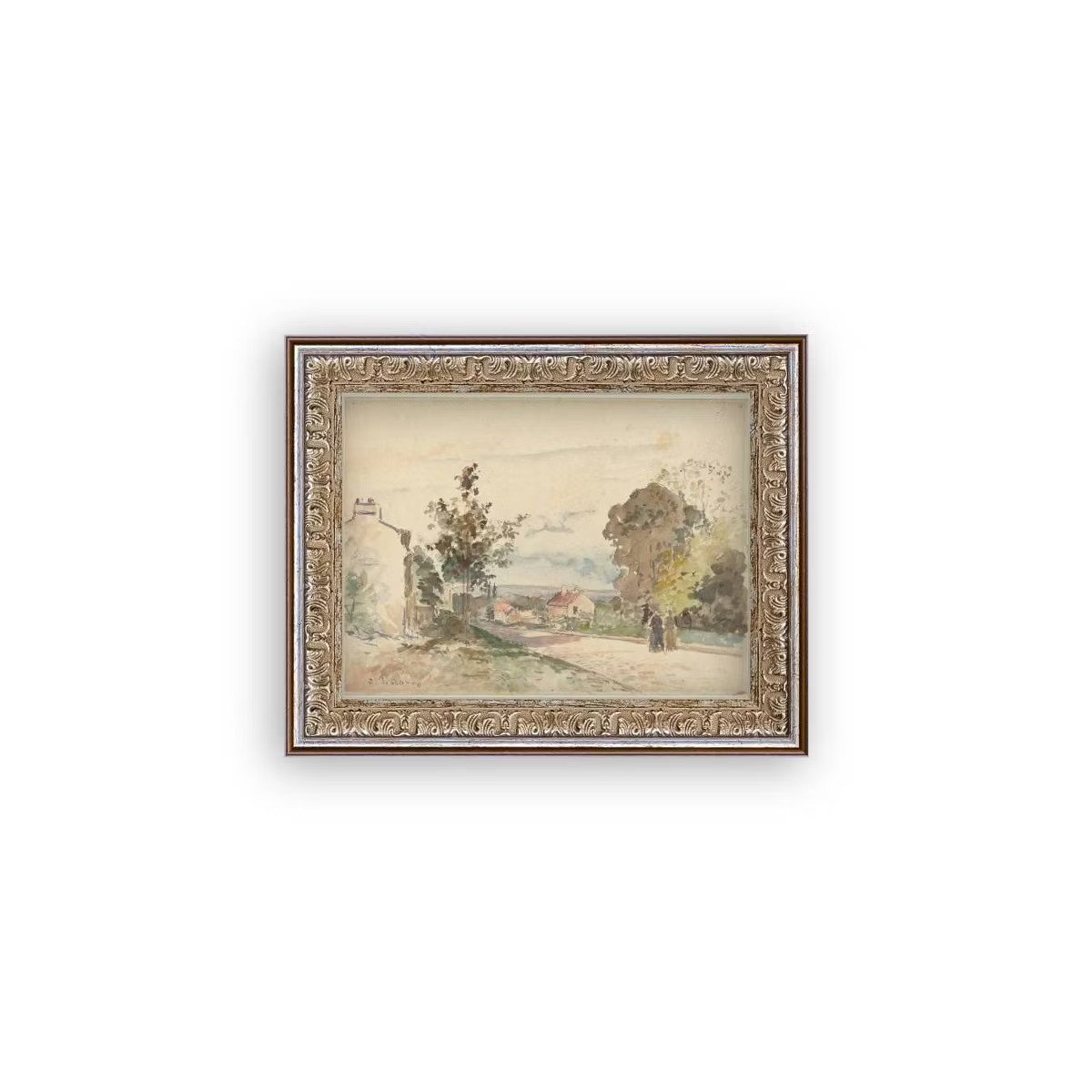 Petal Lane 10"x8" The Road From Versailles Wall Art: Vintage Style, Framed Mixed Media, Sawtooth ... | Target