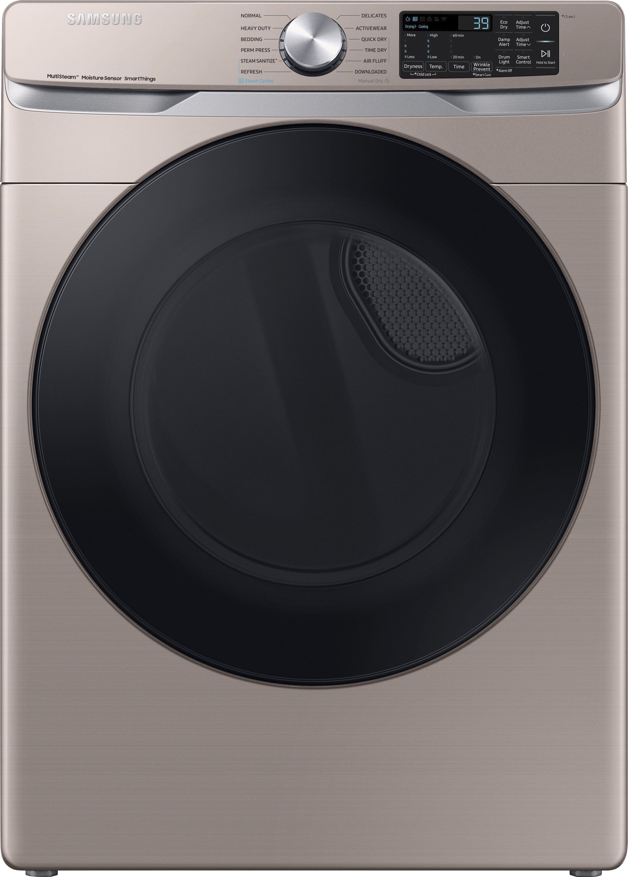 Samsung 7.5 cu. ft. Smart Electric Dryer with Steam Sanitize+ Champagne DVE45B6300C - Best Buy | Best Buy U.S.