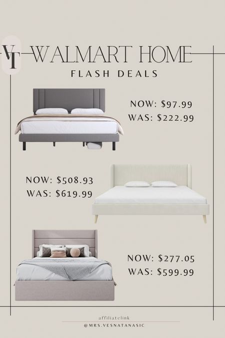 Walmart flash deals on upholstered beds! The bottom left reminds me of the boys’ new beds.

Follow me @mrs.vesnatanasic on Instagram for more home finds and styling. 

#LTKsalealert #LTKstyletip #LTKhome