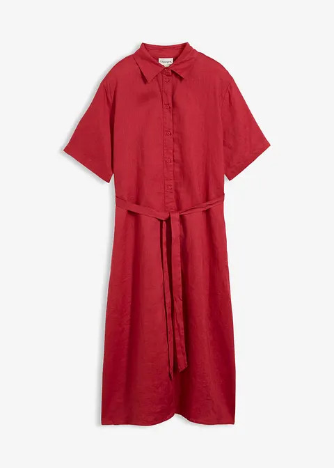 Blusenkleid aus reinem Leinen | Bonprix DE