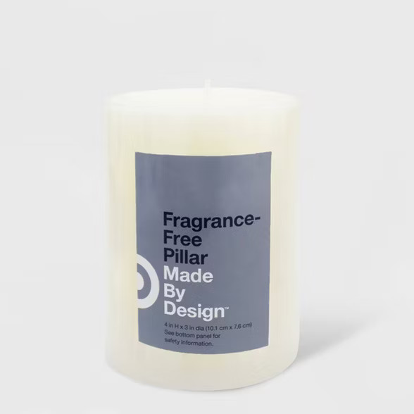 Unscented Pillar Candle Cream - Made By Design™ | Target