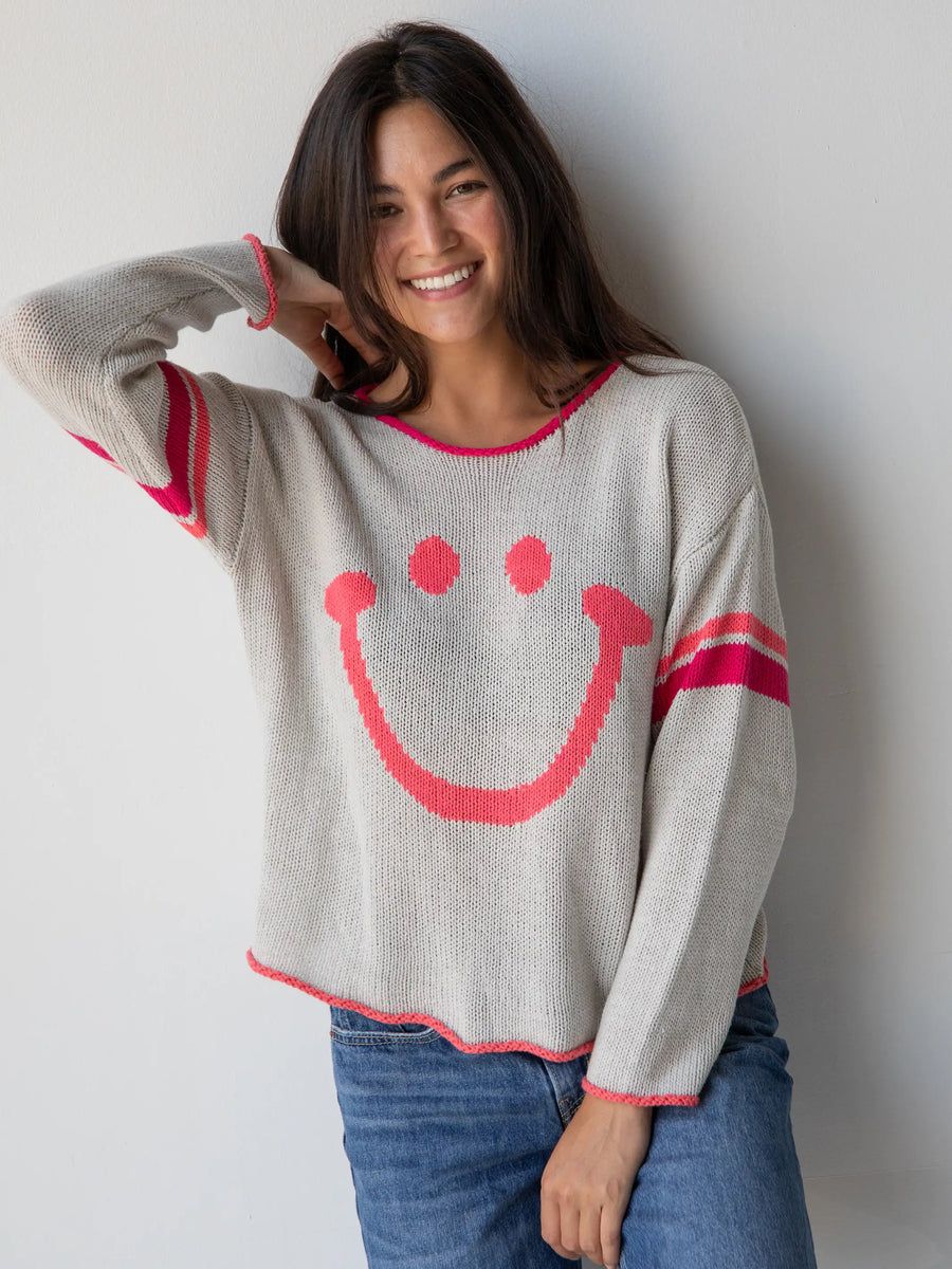 Carson Knit Sweater - Smiley | Natural Life