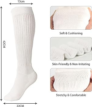 BomKinta Slouch Socks Women Thigh High Boot Socks Soft Scrunch Socks Size 5-11 | Amazon (US)