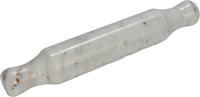 Creative Co-Op, White Marble Kitchen Rolling Pin, Medium | Amazon (US)