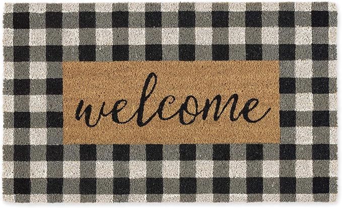 Natural Coir Doormat, Checkers Mat, Checkers Welcome, 18X30 | Amazon (US)