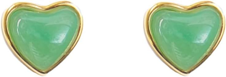 Joxevyia Carnelian Crystal Heart Necklace Raw Stone Healing Crystals Dainty Heart Gemstone Gold P... | Amazon (US)