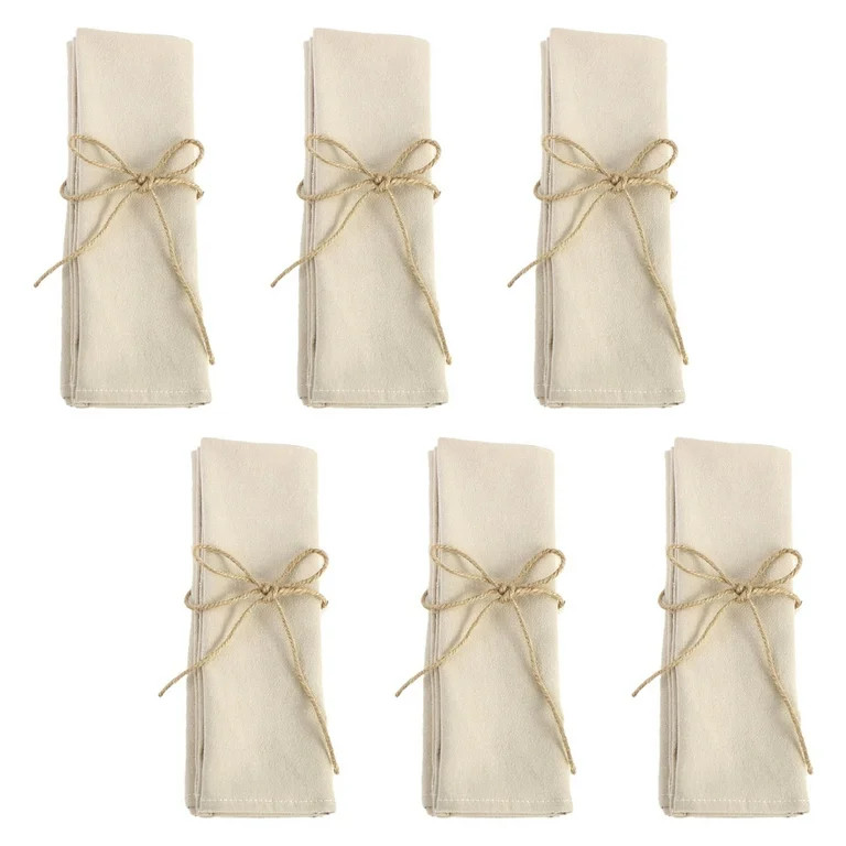 Set of 6 Cotton Napkins Cloth Dinner Napkins Rustic Thick Table Napkins for Family Events Parties... | Walmart (US)