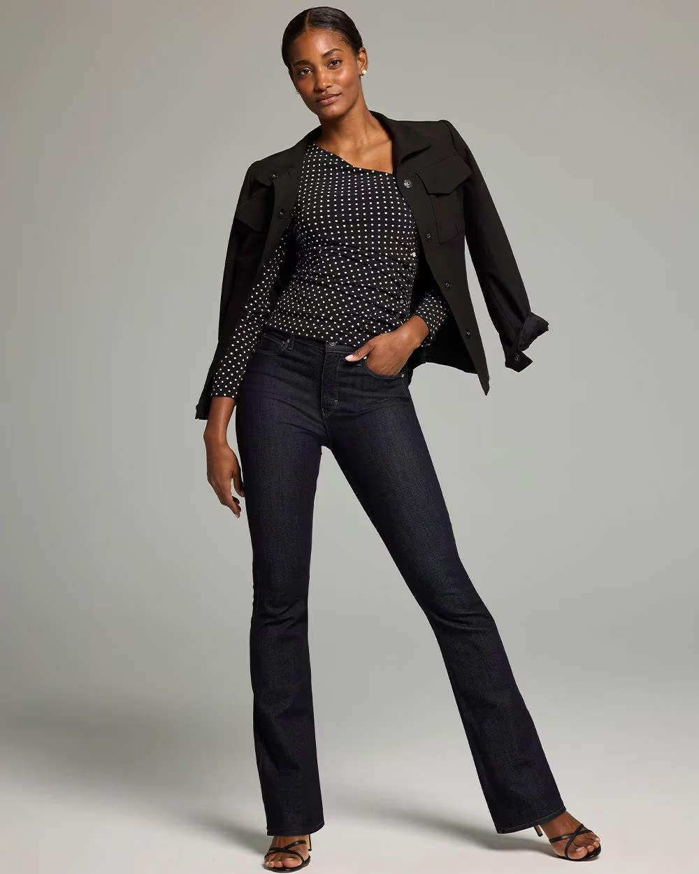 High-Rise Sculpt Skinny Flare Jeans | White House Black Market