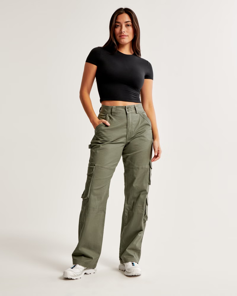 Women's Curve Love Relaxed Cargo Pant | Women's New Arrivals | Abercrombie.com | Abercrombie & Fitch (US)