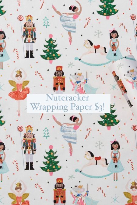 Nutcracker Wrapping Paper $3!!!! #wrappingpaper #christmaswrappingpaper #nutcracker 

#LTKkids #LTKHoliday #LTKfamily