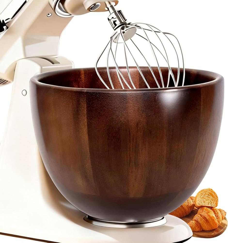 Premium Wood Bowl for KitchenAid 4.5 & 5 QT Tilt-Head Stand Mixer, Solid Acacia Wooden Mixing Bow... | Amazon (CA)