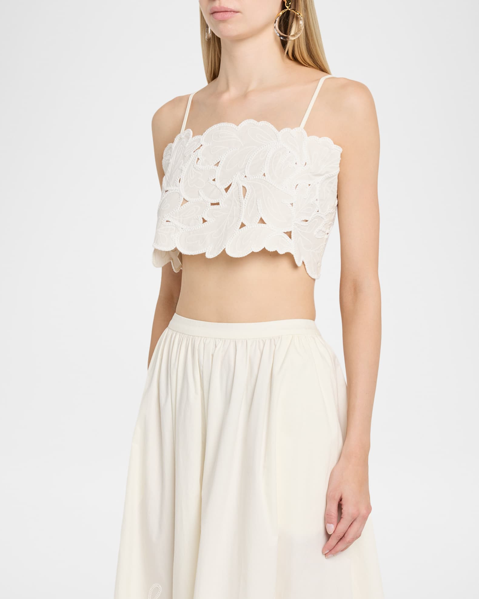 Caterina Paisley Bloom Crop Top | Neiman Marcus
