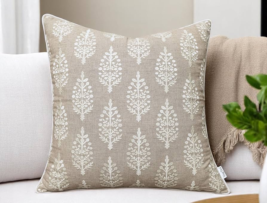 Chandni Paiseley Embroiderd Decorative Square Accent Throw Pillow Cover - Sofa, Chair, Couch, Bed... | Amazon (US)