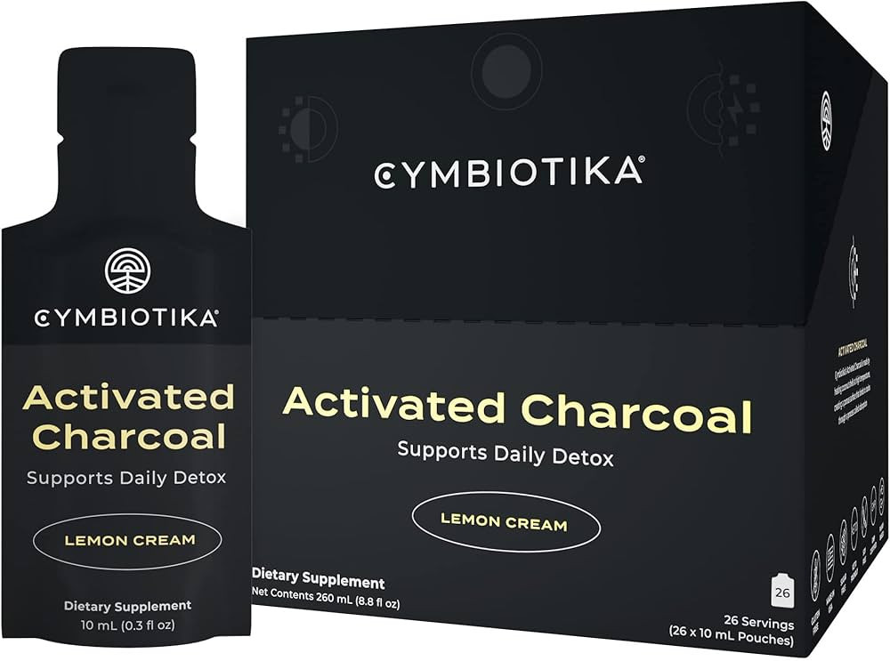 CYMBIOTIKA Activated Charcoal Liquid Supplement with Vitamin E, Gut Health & Digestive Support fo... | Amazon (US)