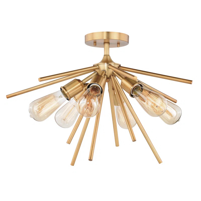 Latifa 6 - Light 24" Sputnik Sphere Semi Flush Mount | Wayfair North America