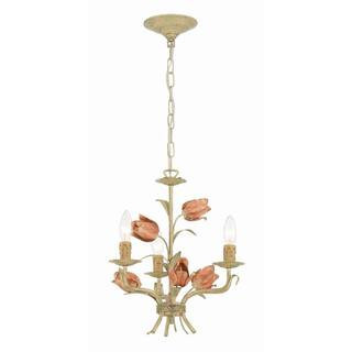 Southport 3-Light Sage Rose Chandelier | The Home Depot