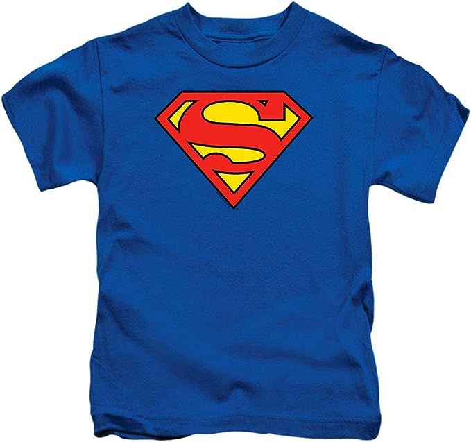 Juvenile Superman Classic Logo T Shirt & Stickers | Amazon (US)