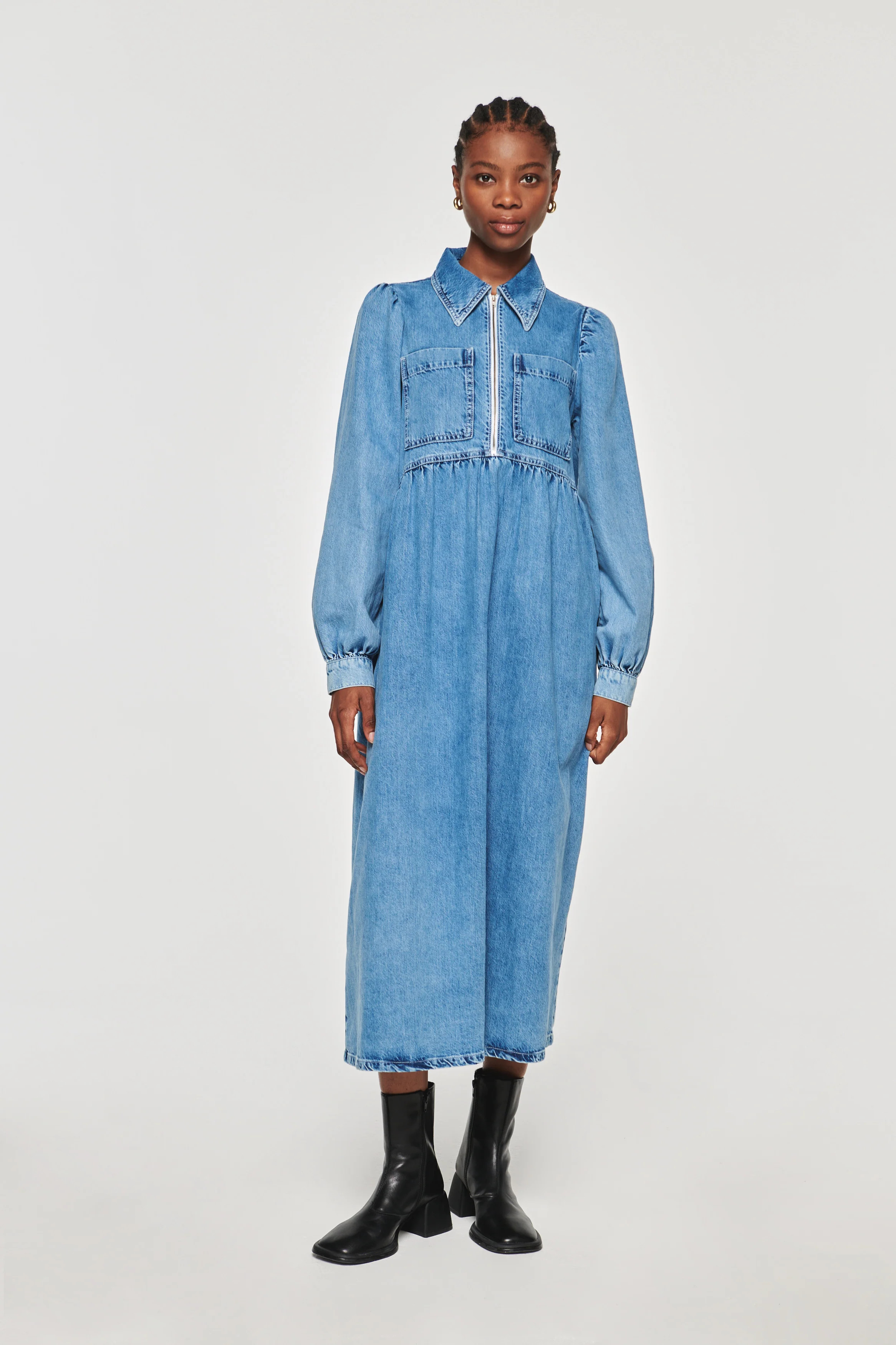 Gabriella | Denim Midi Dress | ALIGNE | ALIGNE UK & EU