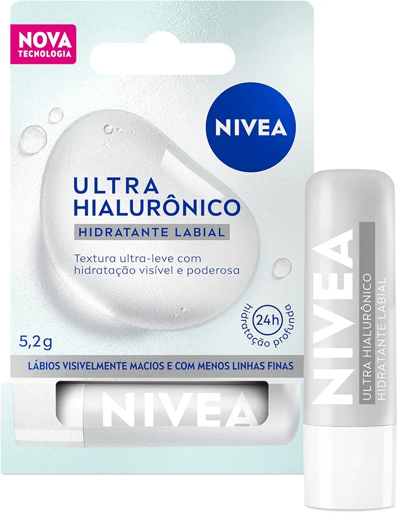 NIVEA Hidratante Labial Ultra Hialurônico 5,2g | Amazon (BR)