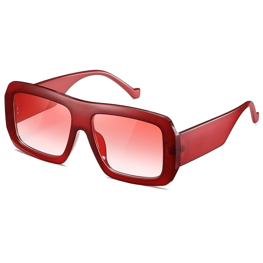 kimorn Sunglasses Womens Men Trendy Retro Sun Glasses Oversize Square Frame Shades K1571 | Amazon (US)