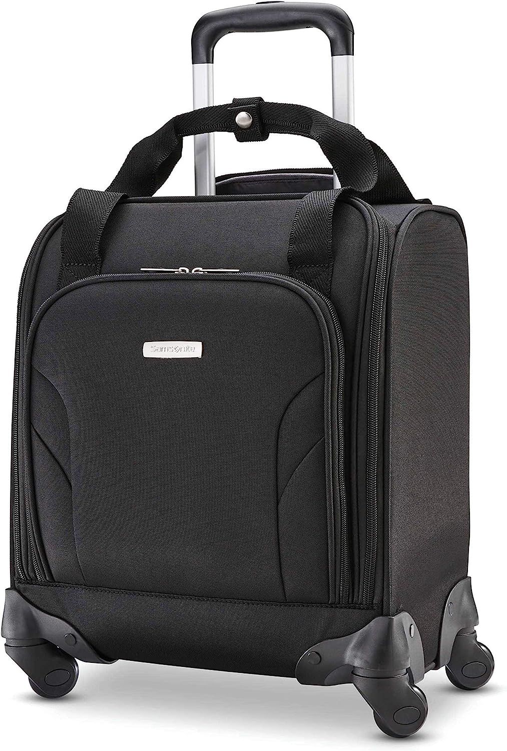 Samsonite Underseat Carry-On Spinner with USB Port, Jet Black, One Size | Amazon (US)