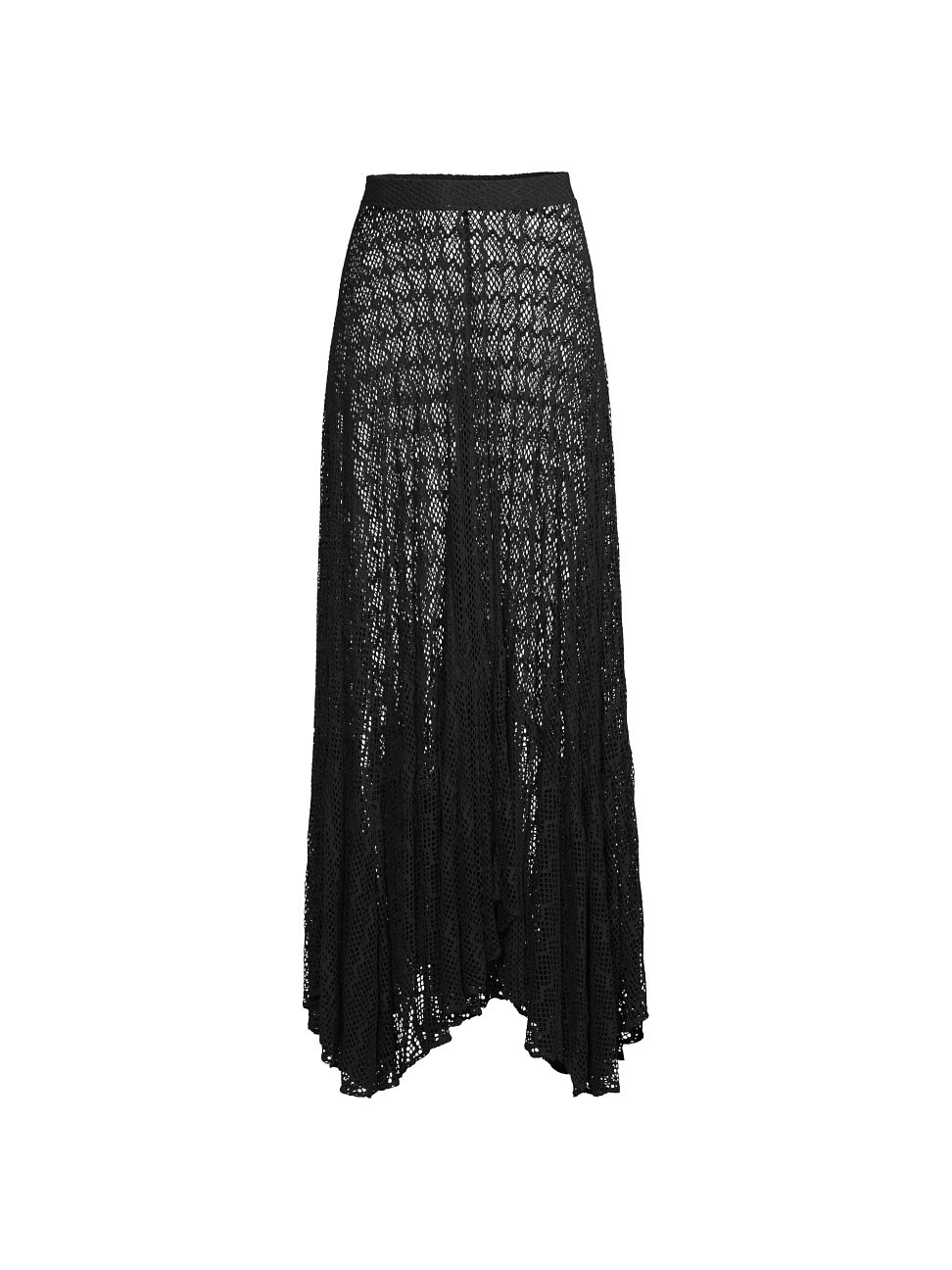 Women's Lace Asymmetrical Beach Skirt - Black - Size XL | Saks Fifth Avenue