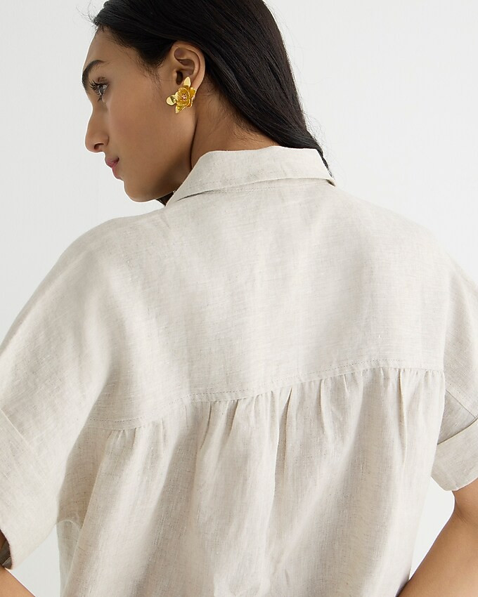 Relaxed-fit short-sleeve Baird McNutt Irish linen shirtdress | J. Crew US