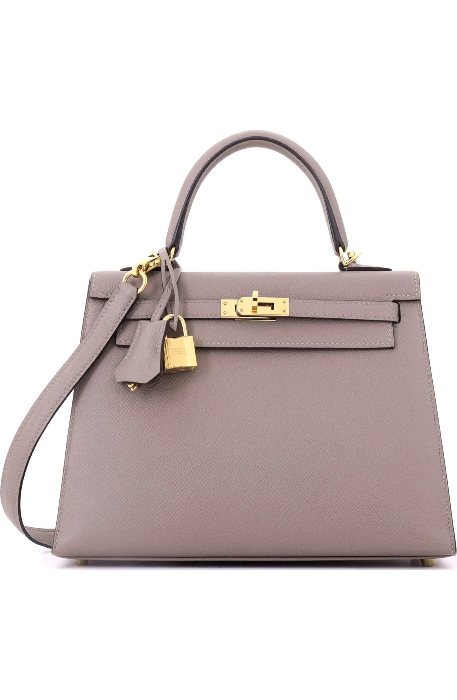Pre-Owned Hermes Kelly Handbag Grey Epsom with Gold Hardware 25 | Nordstrom | Nordstrom