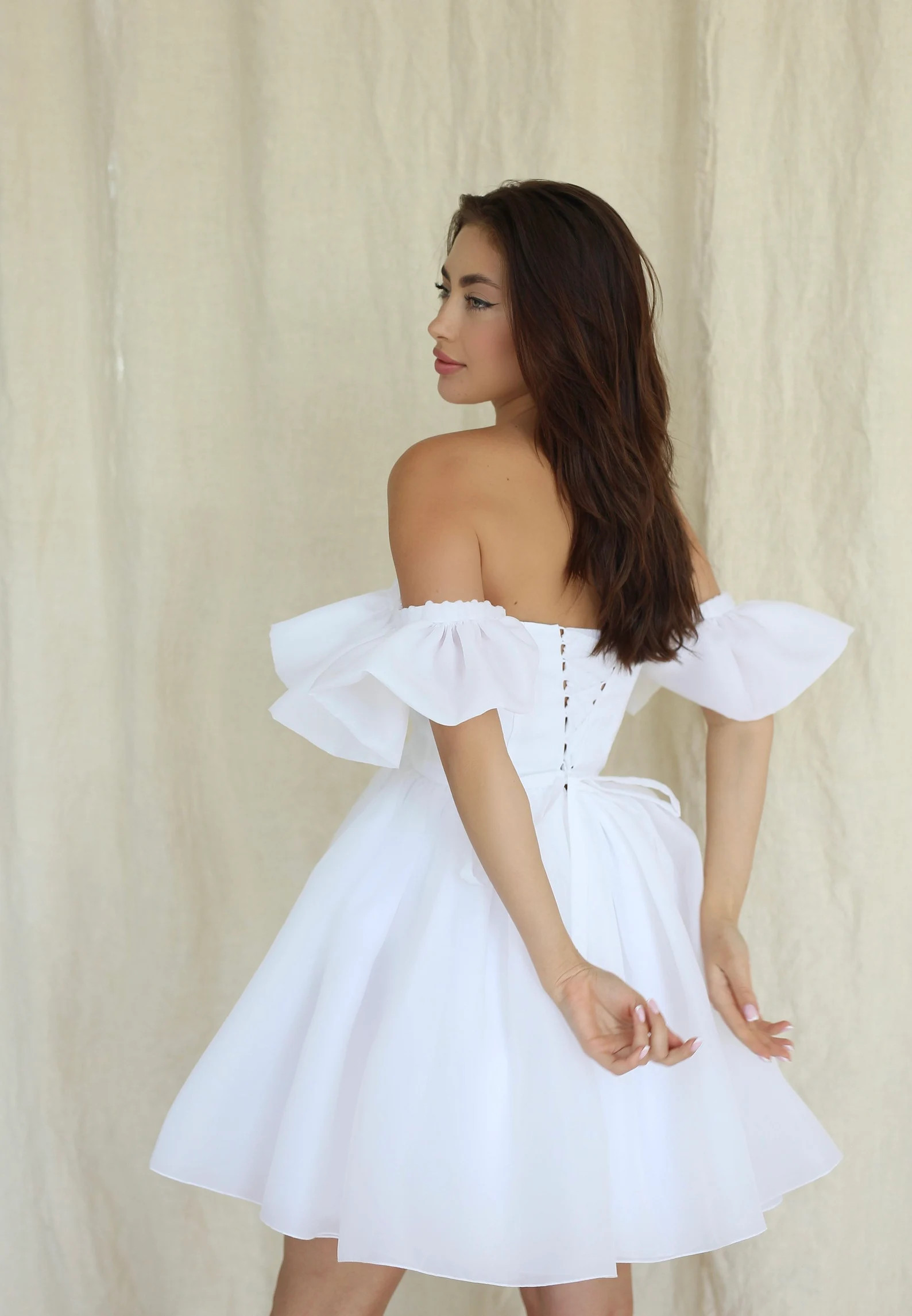 Donna Dress, Short Wedding Dress, Mini Organza Wedding Dress - Etsy | Etsy (US)