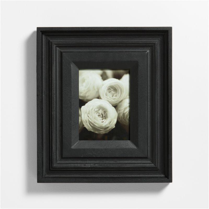 Belfast Traditional Black Wood 5x7 Wall Picture Frame with Interchangeable Mats | Crate & Barrel