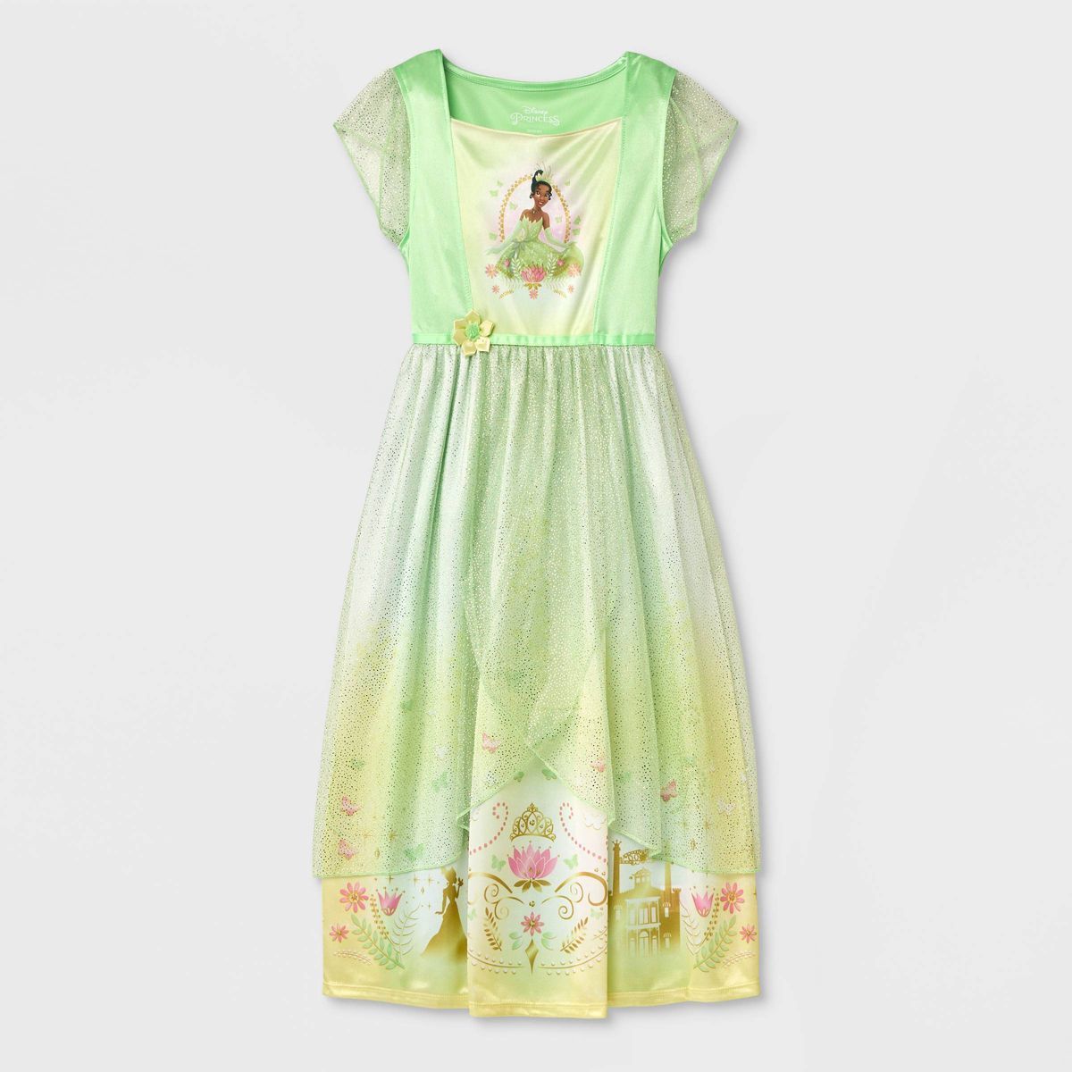 Girls' Disney Princess Tiana's Palace NightGown - Green | Target