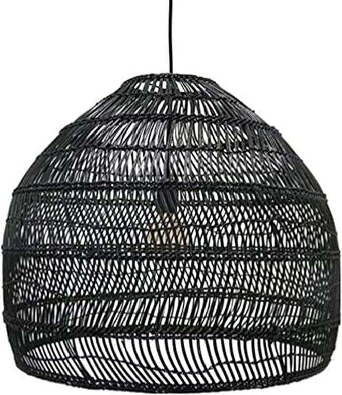 ZHANGL Nordic Modern Minimalist Retro Chandelier Rattan Bamboo Wicker Chandelier Home Lighting Ch... | Amazon (US)