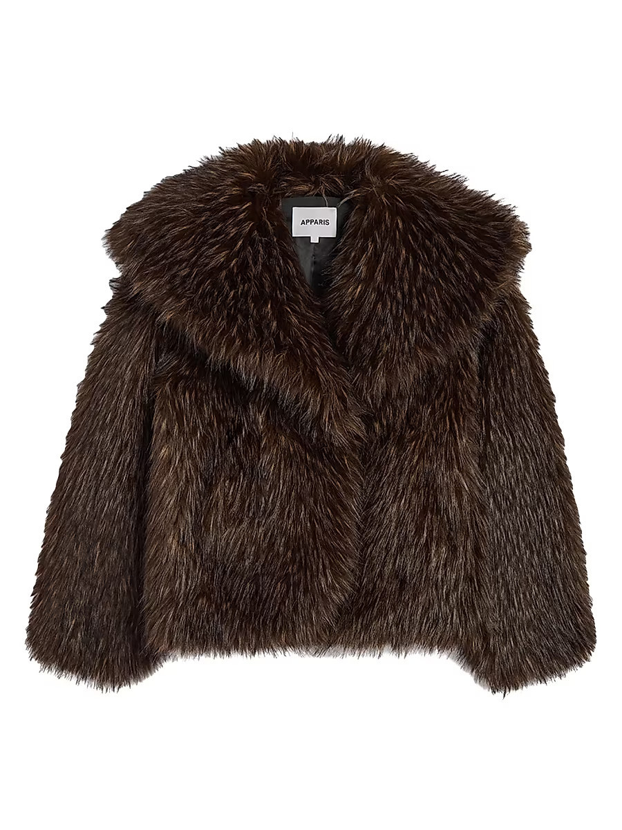 Women's Yara Faux-Fox Fur Coat - Dark Brown - Size XXS | Saks Fifth Avenue