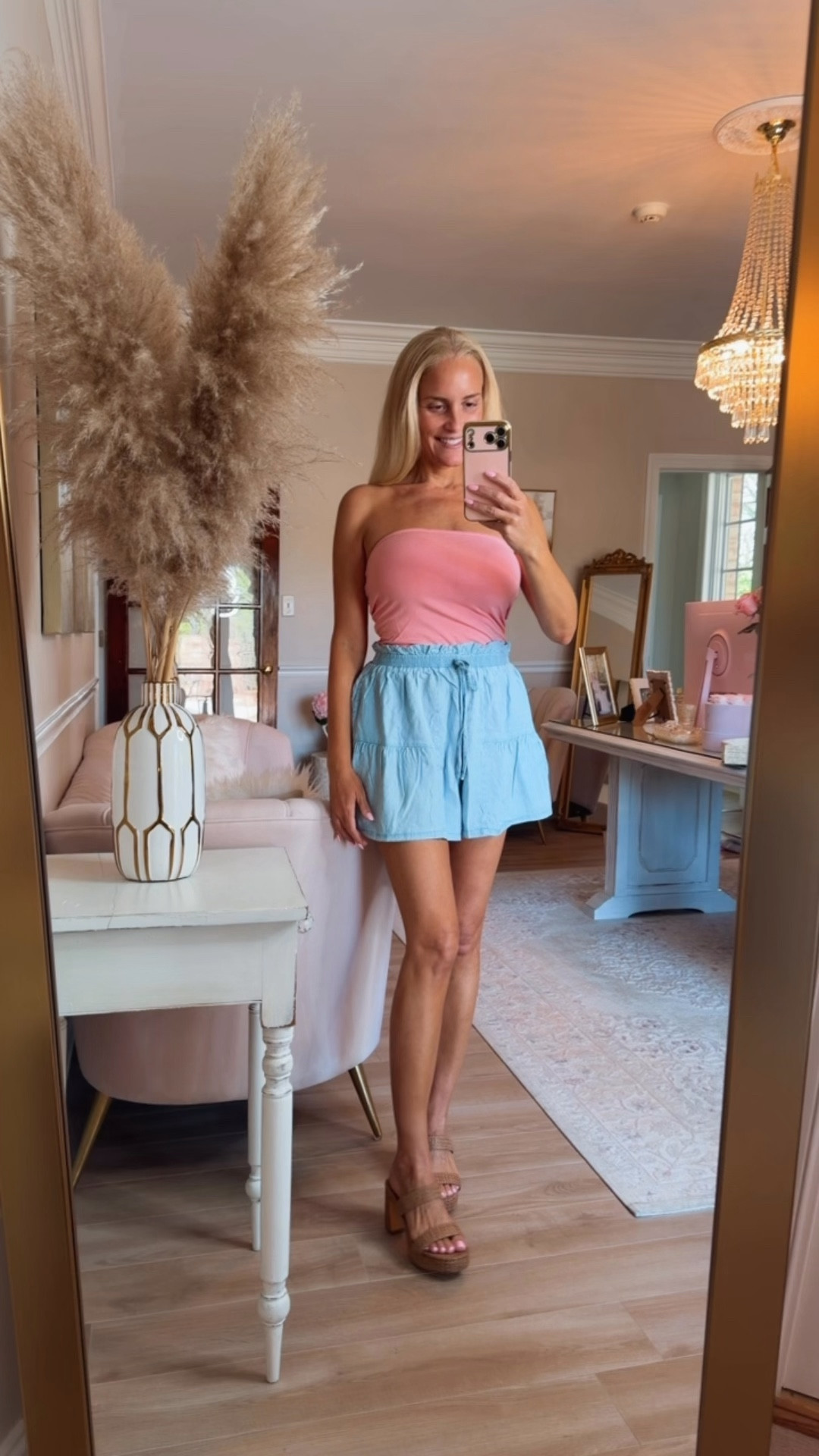 I'm obsessed with these flowy chambray shorts! The lightweight denim style it's so in right now.

#LTKdayinmylife #LTKgrwm #LTKootd