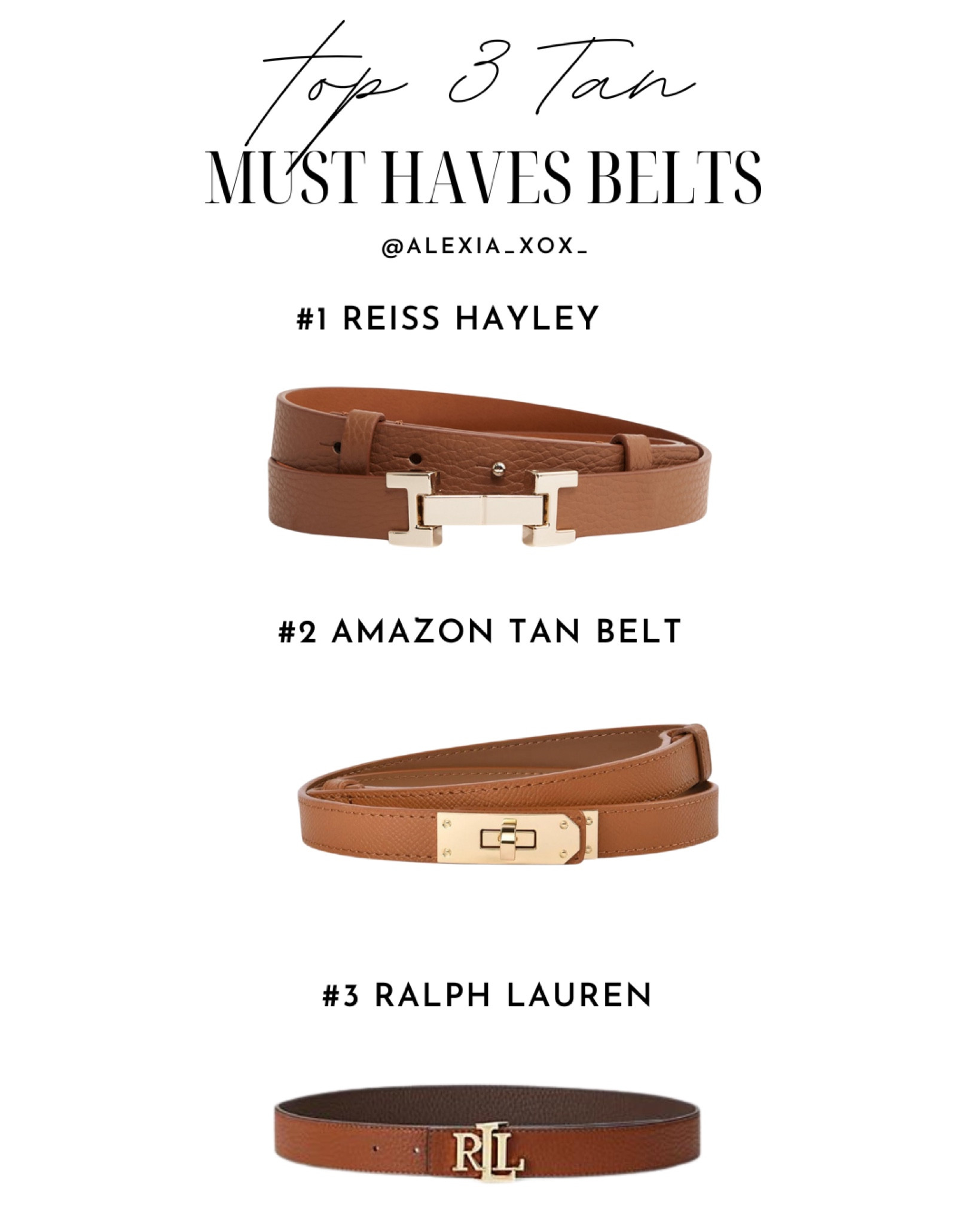 Top 3 Tan Belts must haves ✨

#LTKGiftGuide #LTKSeasonal #LTKaustralia