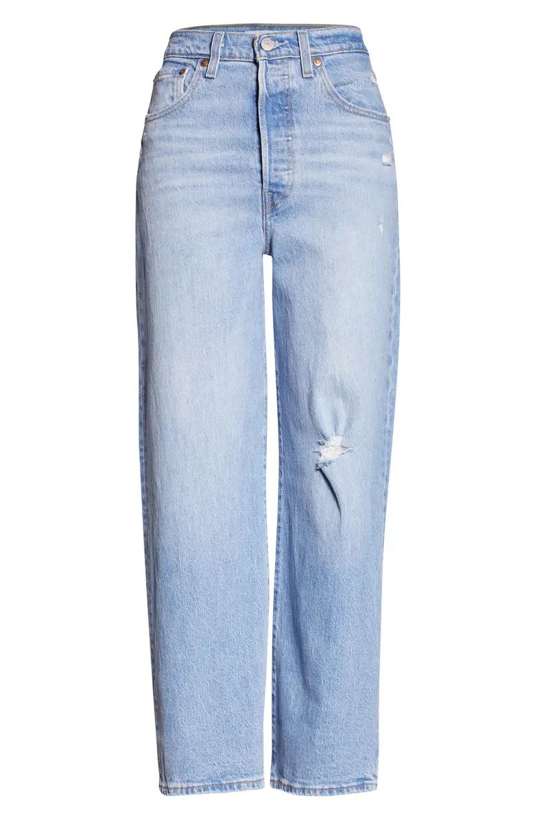 Levi’s® Ribcage Ripped High Waist Ankle Straight Leg Jeans | Nordstrom