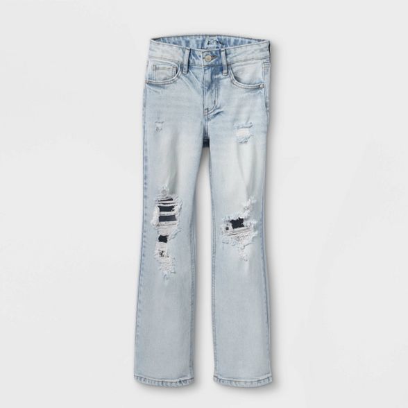 Girls' Baggy High-Rise Straight Jeans - art class™ Light Wash | Target