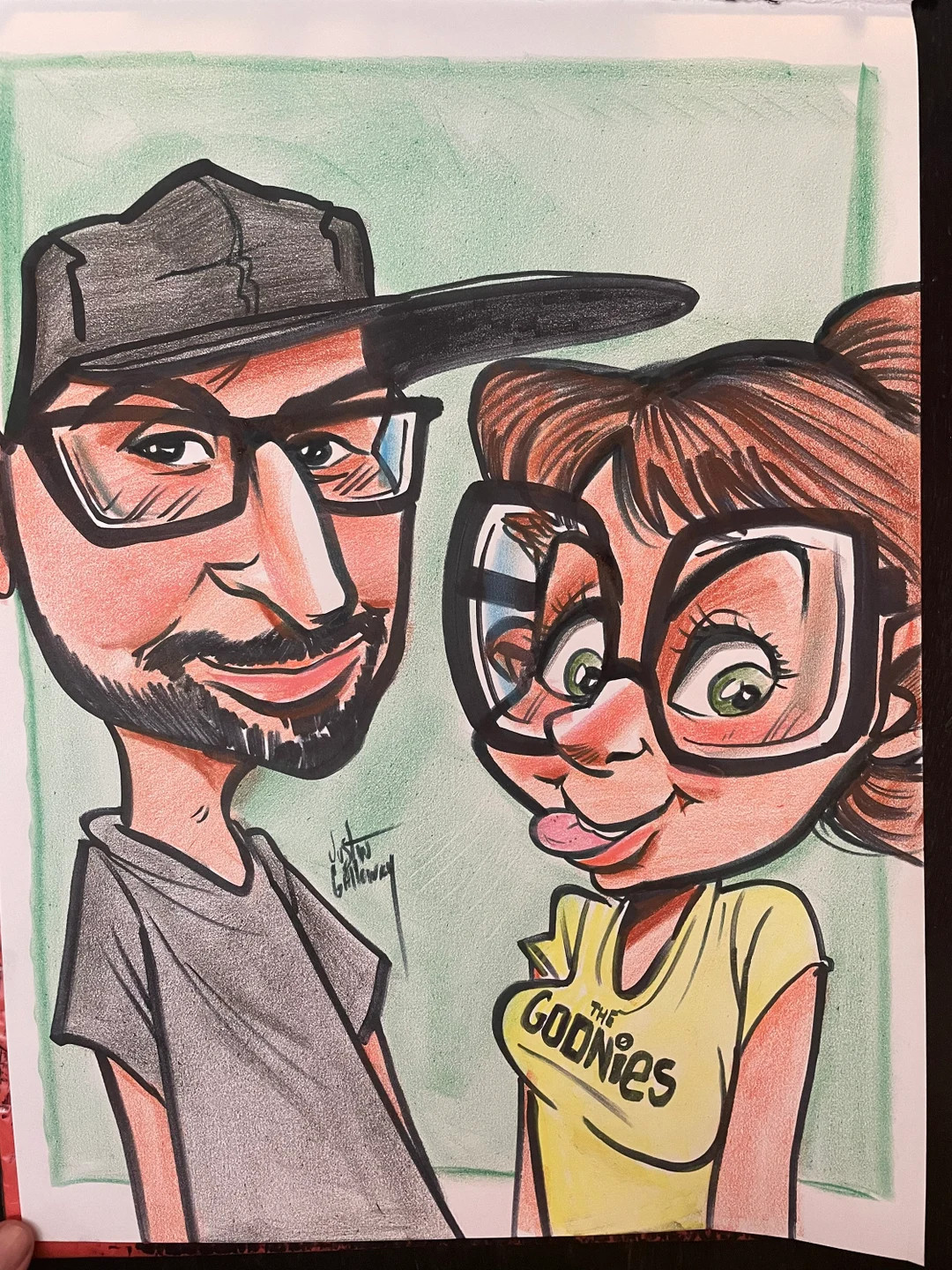 2-faces Color Caricature Portrait - Etsy | Etsy (US)
