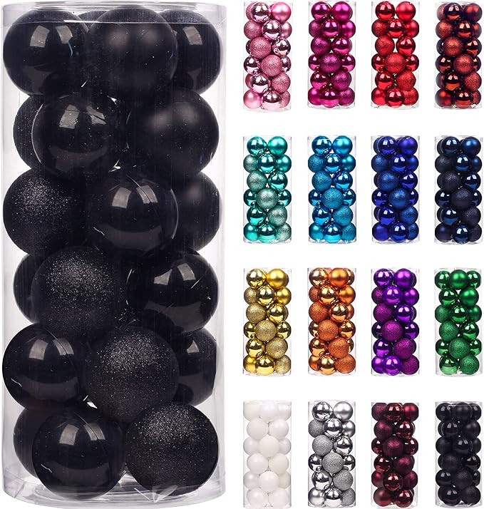 Emopeak 24Pcs Christmas Balls Ornaments for Xmas Christmas Tree - Shatterproof Christmas Tree Dec... | Amazon (US)