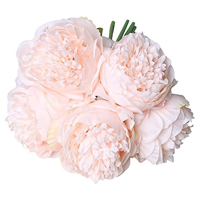 StarLifey Fake Flower Bouquet Vintage Artificial Peony Bunch for Home,Wedding Decoration (Light pink | Amazon (US)