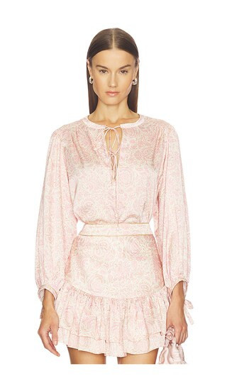 Rosewater House Bita Blouse in Blush. | Revolve Clothing (Global)