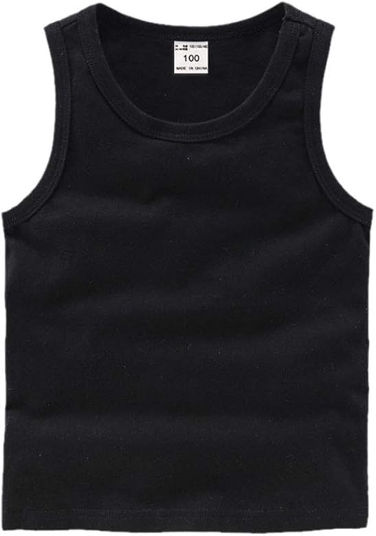 DCUTERQ Toddler Baby Boys Girls Solid Tank Tops T-Shirts Undershirts Cotton Summer Sleeveless Vest | Amazon (US)