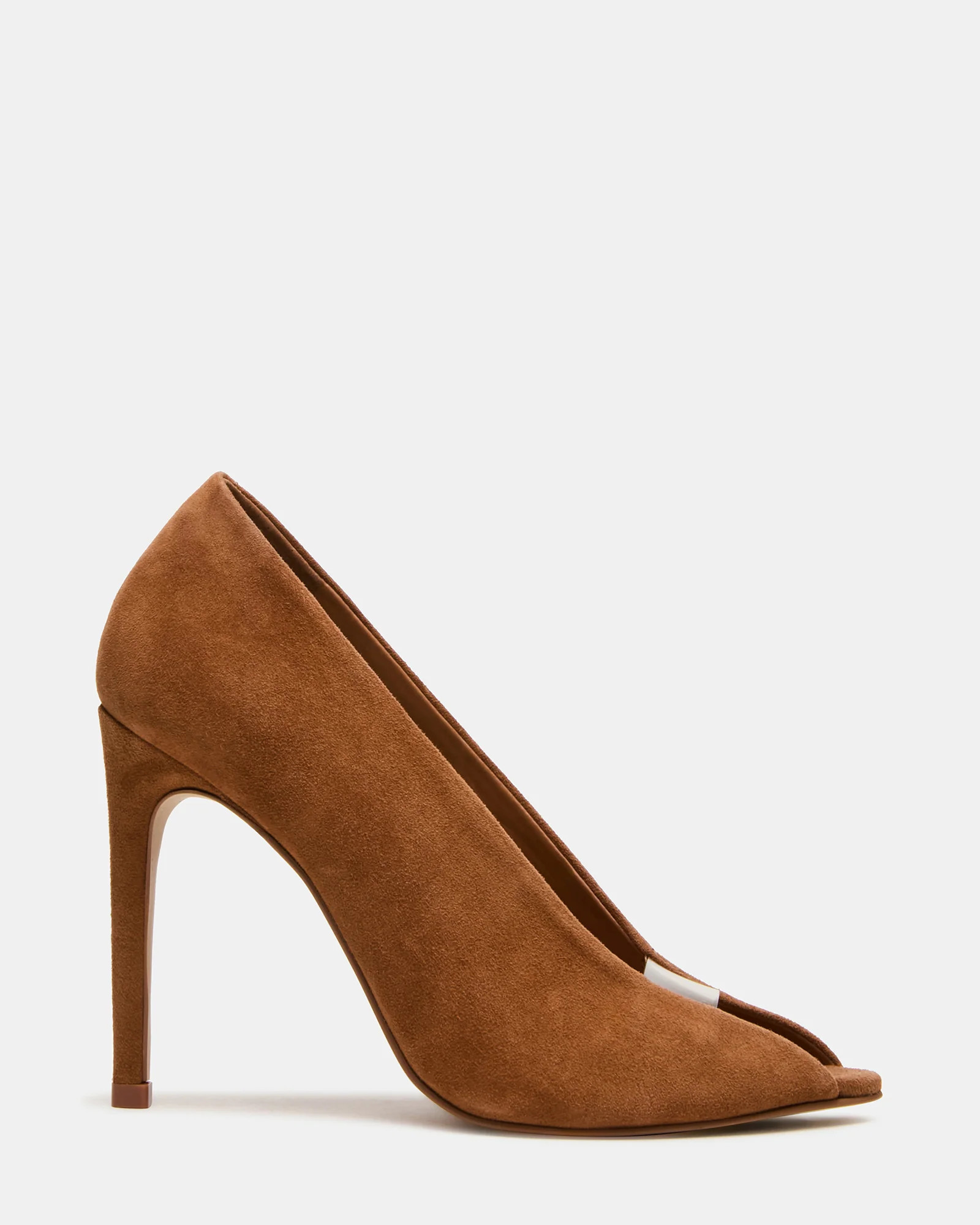 Steve Madden Women's Santino Peep Toe Heels - Chestnut Suede - Size 9.5 - Leather | Steve Madden (US)