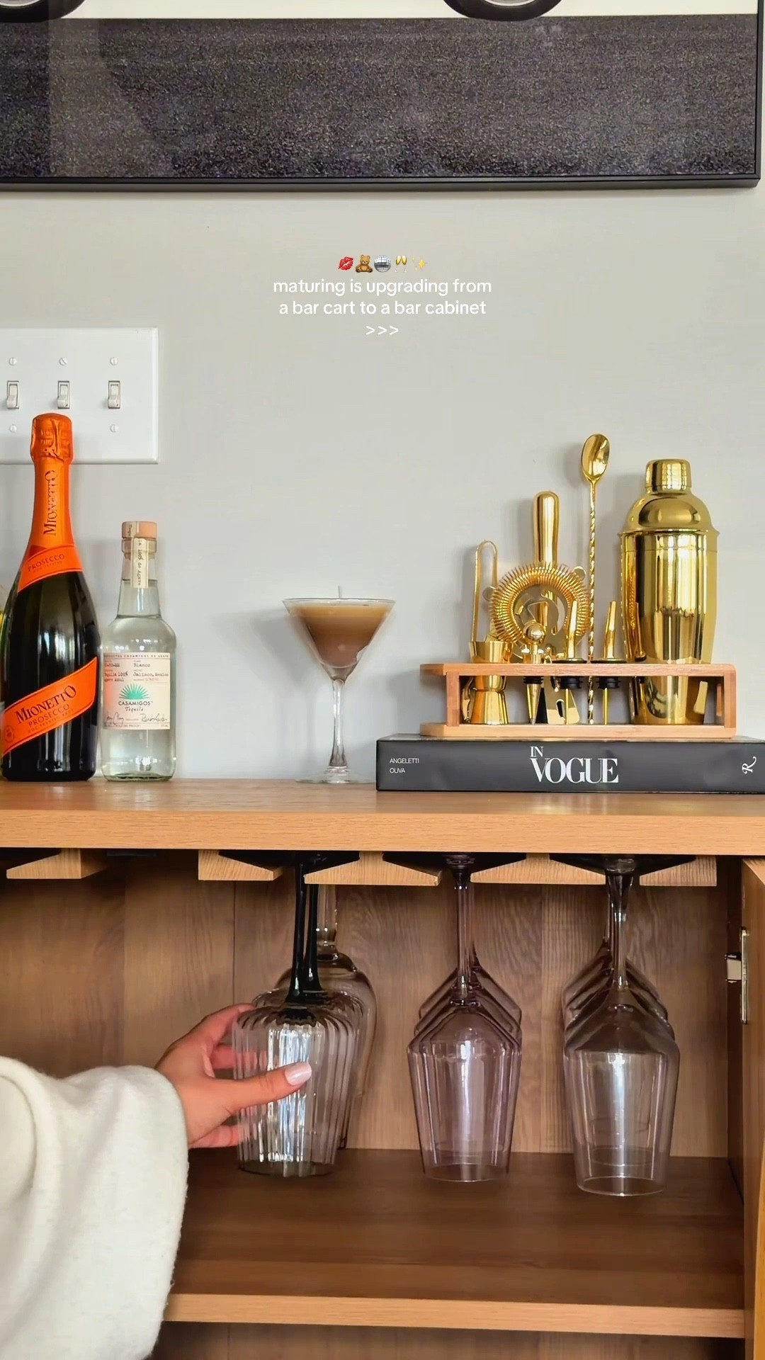 bar cart < bar cabinet 🙂‍↔️💋🧸✨ 

#LTKSeasonal #LTKHome